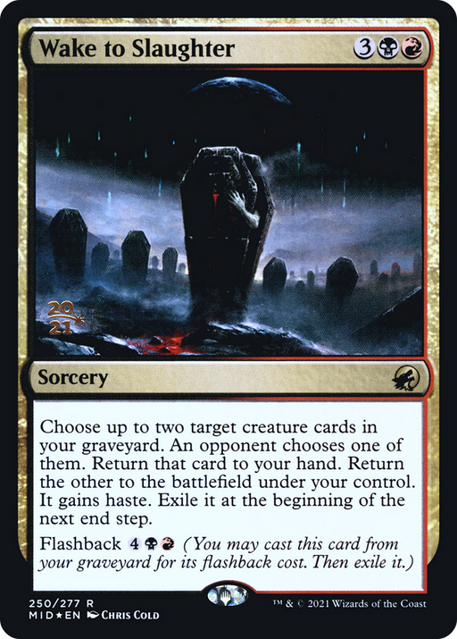 Wake to Slaughter (PRE-250S) [Innistrad: Midnight Hunt Promos] Foil MTG Single Wizards of the Coast