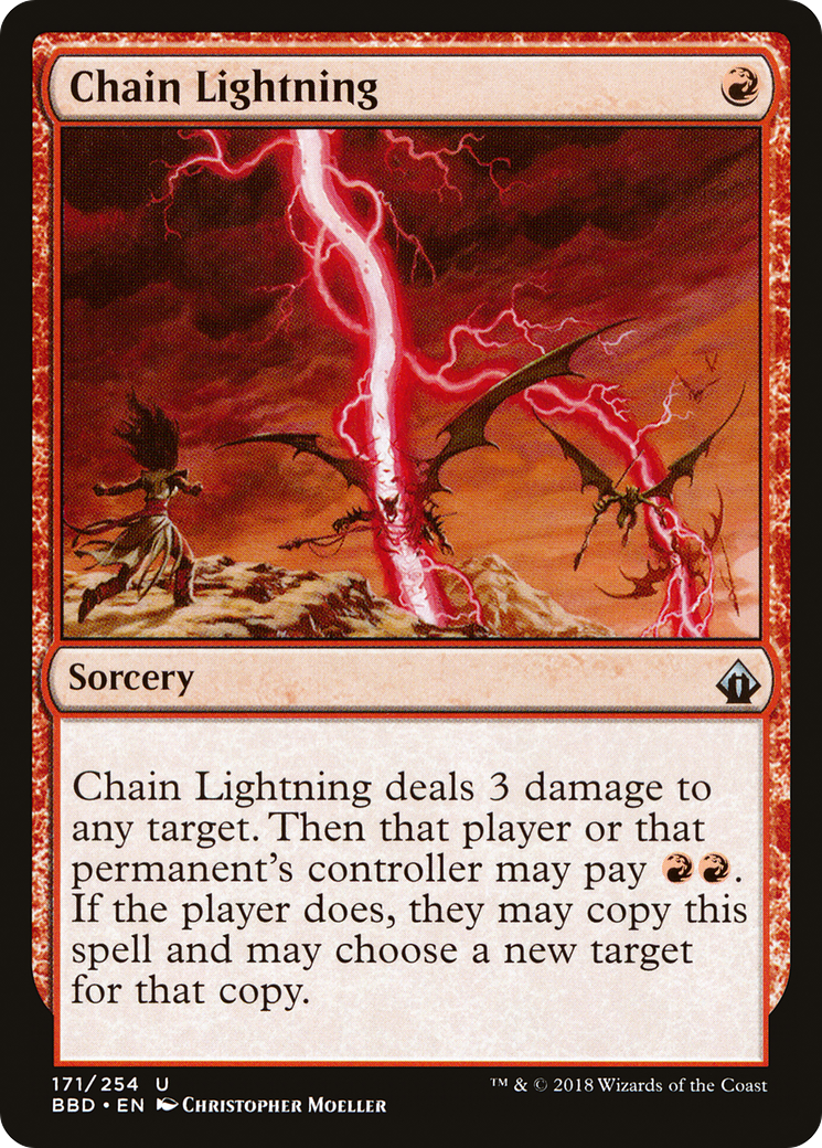 Chain Lightning (BBD-171) [Battlebond] Foil MTG Single Wizards of the Coast