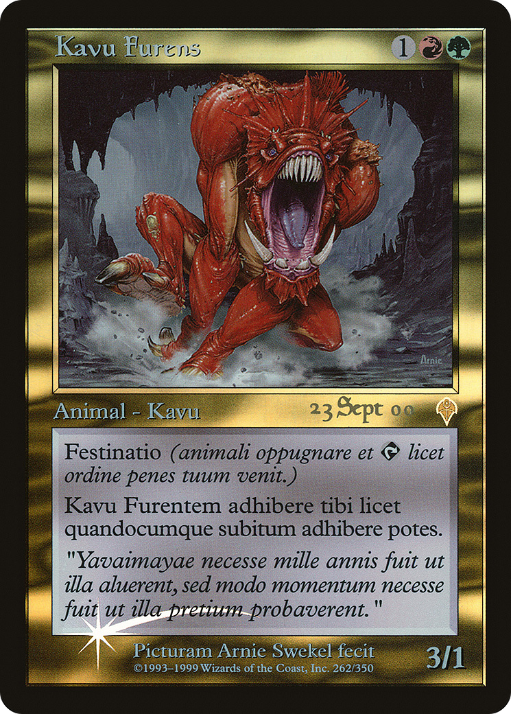 Raging Kavu (Latin) (PRE-262) [Invasion Promos] Foil MTG Single Wizards of the Coast