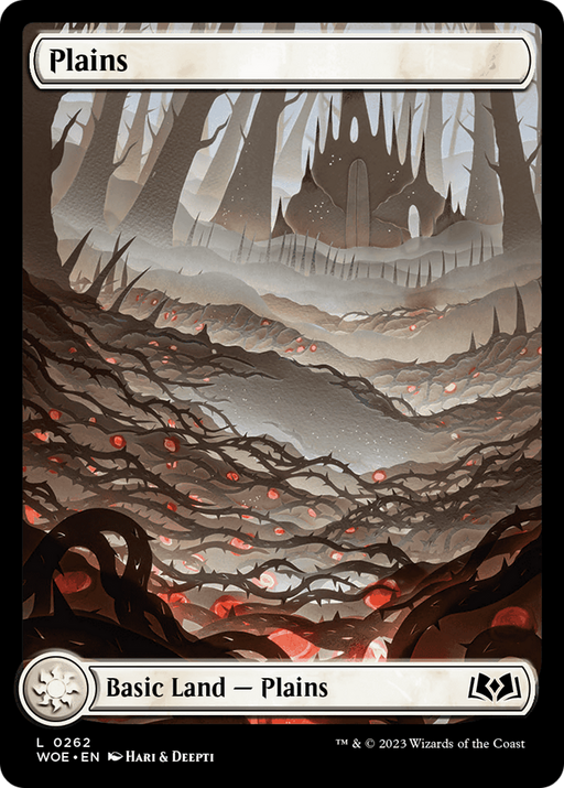 Plains (WOE-262) [Wilds of Eldraine] (Full Art) MTG Single Wizards of the Coast