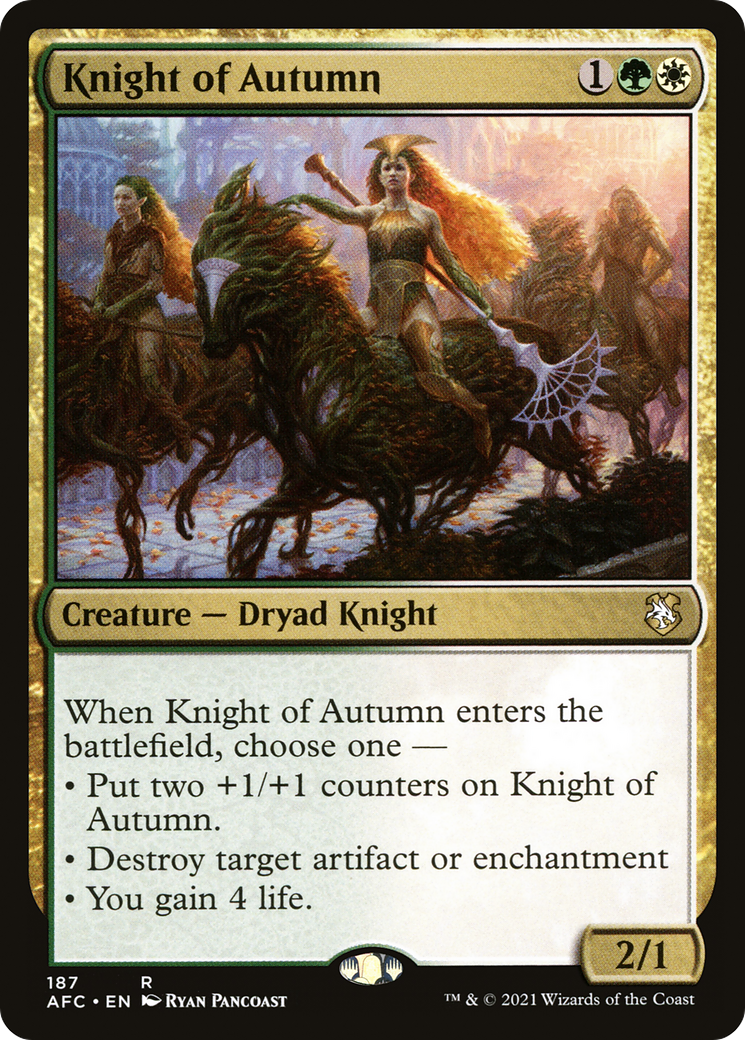 Knight of Autumn (AFC-187) [Forgotten Realms Commander] MTG Single Wizards of the Coast