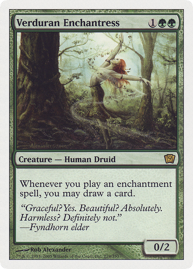Verduran Enchantress (9ED-279) [9th Edition] Foil MTG Single Wizards of the Coast