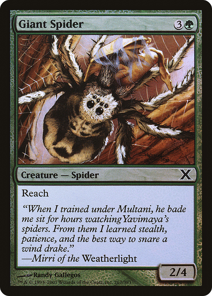 Giant Spider (10E-267★) [Tenth Edition] Foil MTG Single Wizards of the Coast