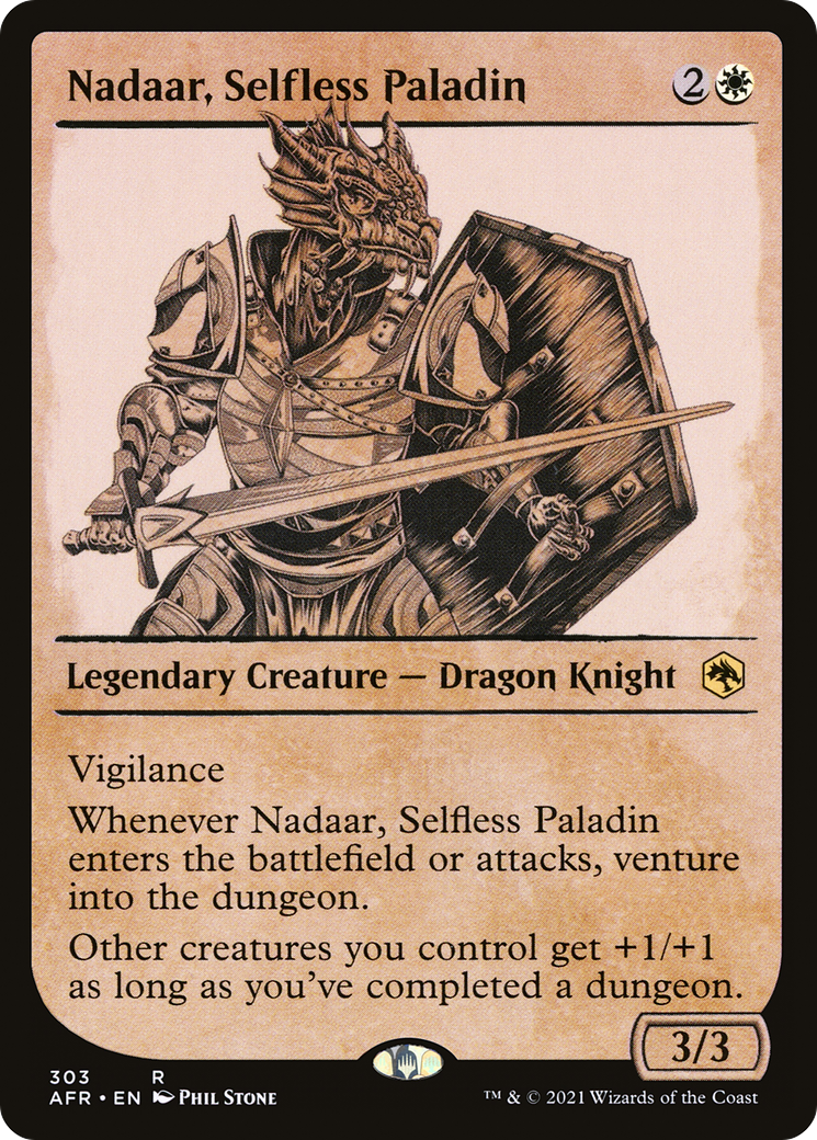 Nadaar, Selfless Paladin (AFR-303) [Adventures in the Forgotten Realms] (Showcase) Foil MTG Single Wizards of the Coast