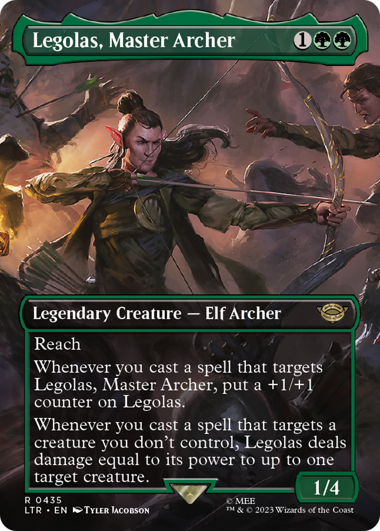 Legolas, Master Archer (LTR-435) [The Lord of the Rings: Tales of Middle-earth] (Borderless) Foil MTG Single Wizards of the Coast