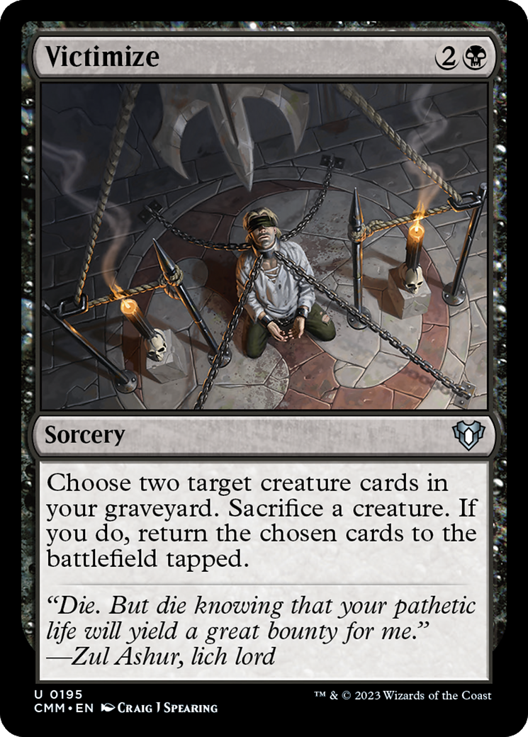 Victimize (CMM-195) [Commander Masters] Foil MTG Single Wizards of the Coast