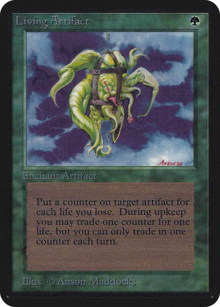 Living Artifact (LEA-) [Oldschool] Limited Edition Alpha MTG Single Wizards of the Coast