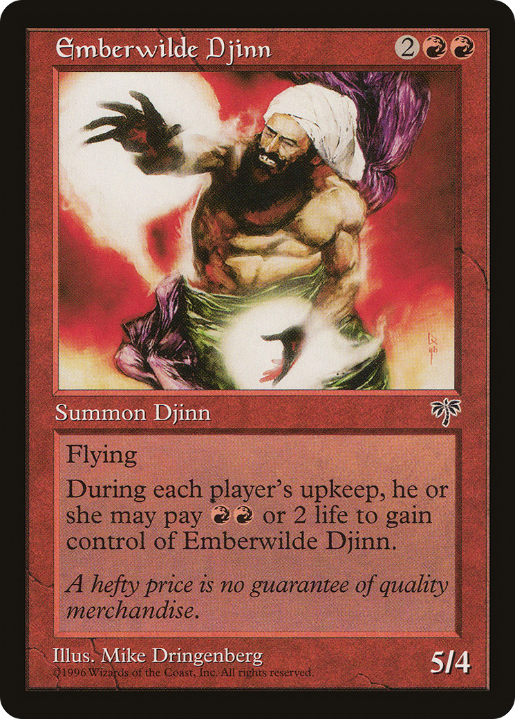 Emberwilde Djinn (MIR-) [Mirage] MTG Single Wizards of the Coast