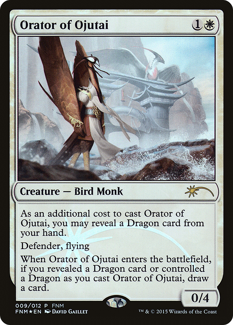 Orator of Ojutai (FNM-009) [Misc] Friday Night Magic 2015 Foil MTG Single Wizards of the Coast