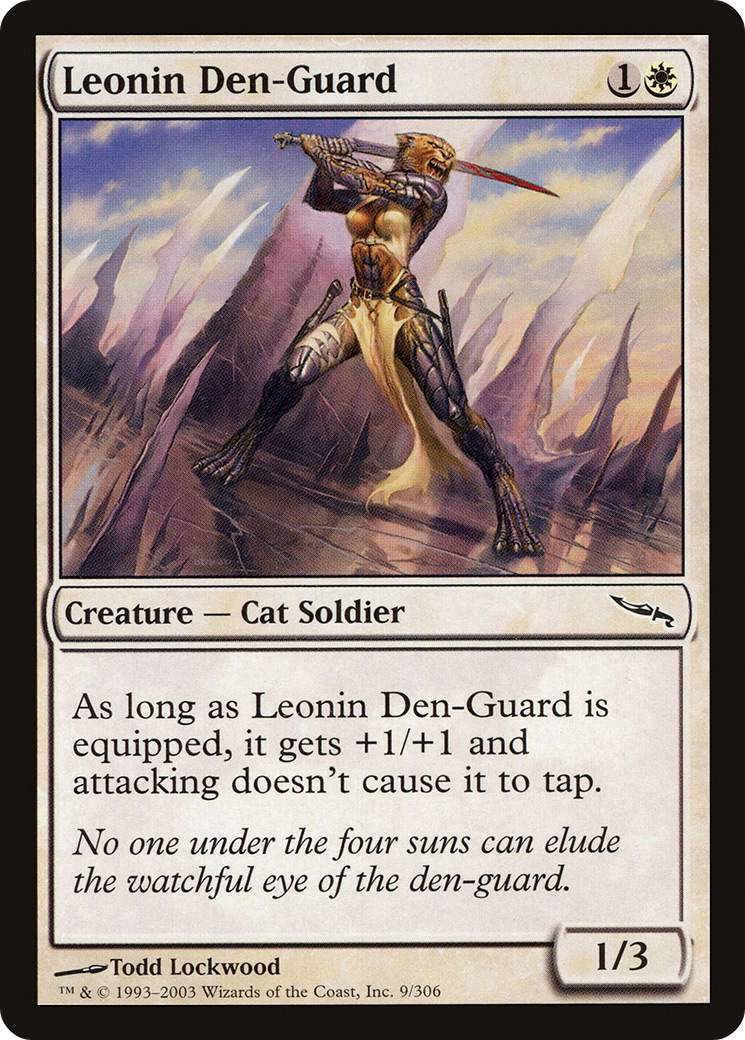 Leonin Den-Guard (MRD-009) [Mirrodin] MTG Single Wizards of the Coast