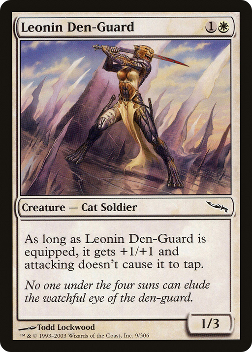 Leonin Den-Guard (MRD-009) [Mirrodin] MTG Single Wizards of the Coast