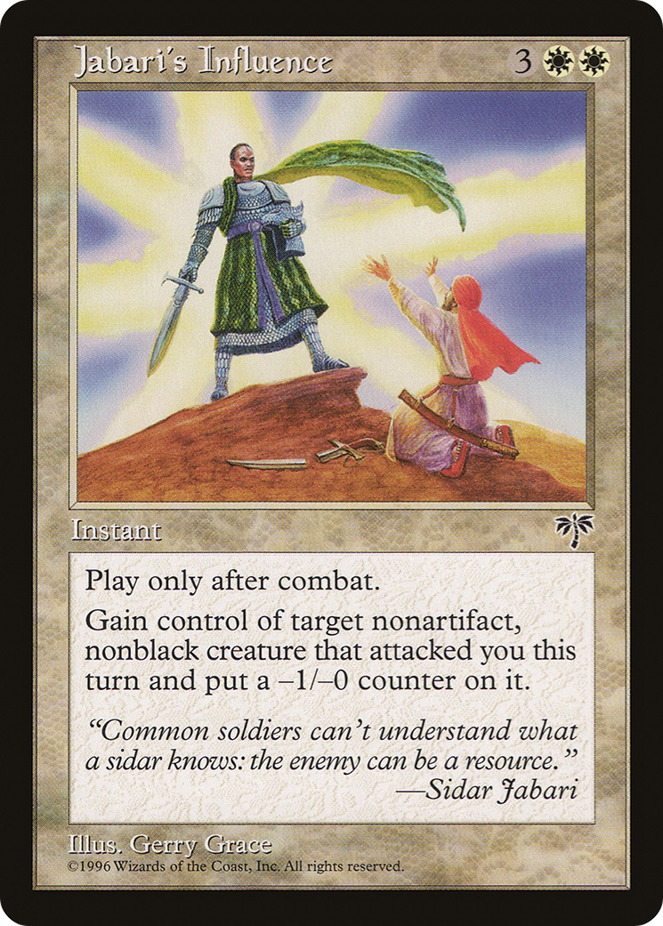 Jabari's Influence (MIR-) [Mirage] MTG Single Wizards of the Coast