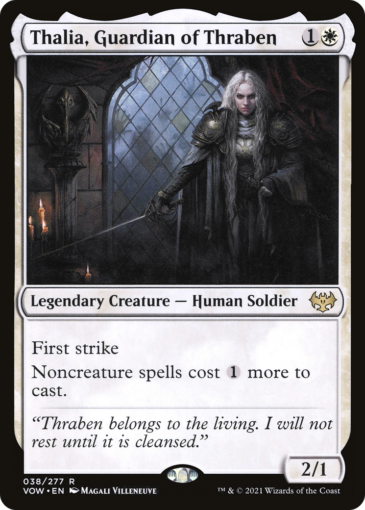 Thalia, Guardian of Thraben (VOW-038) [Innistrad: Crimson Vow] Foil MTG Single Wizards of the Coast