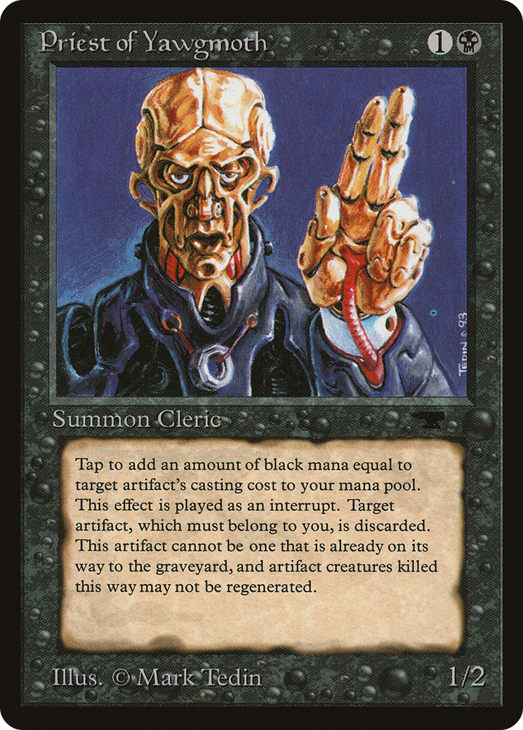 Priest of Yawgmoth (ATQ-) [Oldschool] Antiquities MTG Single Wizards of the Coast
