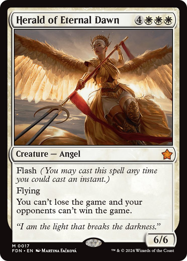 Herald of Eternal Dawn (FDN-017) [Foundations] Foil MTG Single Wizards of the Coast