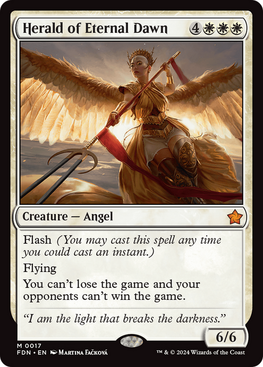 Herald of Eternal Dawn (FDN-017) [Foundations] Foil MTG Single Wizards of the Coast