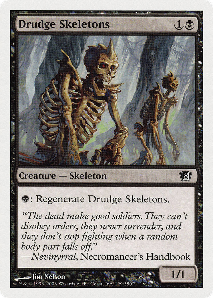 Drudge Skeletons (8ED-129) [Eighth Edition] MTG Single Wizards of the Coast
