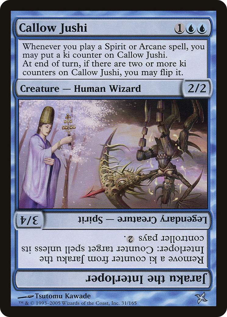 Callow Jushi // Jaraku the Interloper (BOK-031) [Betrayers of Kamigawa] MTG Single Wizards of the Coast