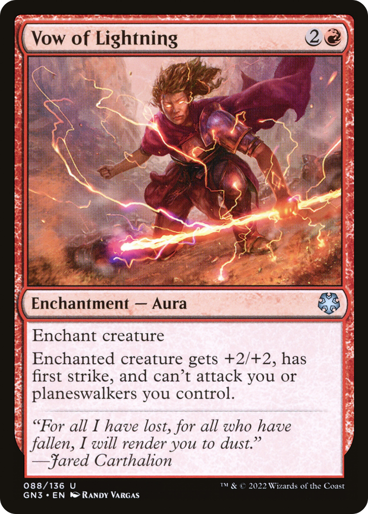 Vow of Lightning (GN3-088) [Misc] Game Night: Free-for-All MTG Single Wizards of the Coast