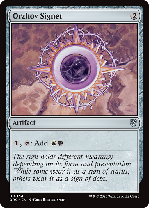 Orzhov Signet (DRC-134) [Commander: Aetherdrift] MTG Single Wizards of the Coast