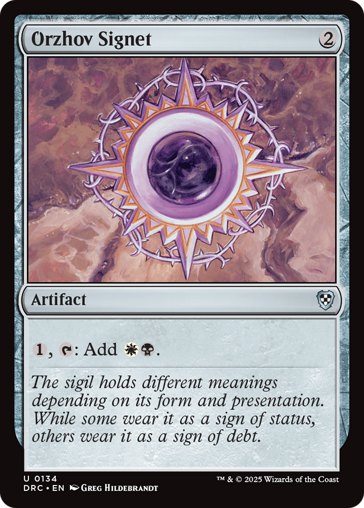Orzhov Signet (DRC-134) [Commander: Aetherdrift] MTG Single Wizards of the Coast