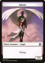 Angel // Dog Illusion Double-Sided Token [Dungeons & Dragons: Adventures in the Forgotten Realms Tokens] MTG Single Magic: The Gathering   