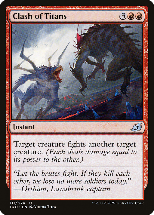 Clash of Titans (IKO-111) [Ikoria: Lair of Behemoths] Foil MTG Single Wizards of the Coast