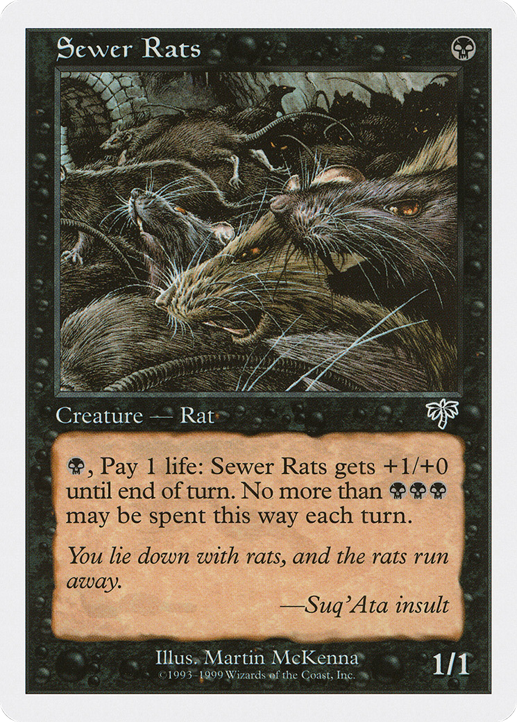 Sewer Rats (BRB-070) [Misc] Battle Royale Box Set MTG Single Wizards of the Coast
