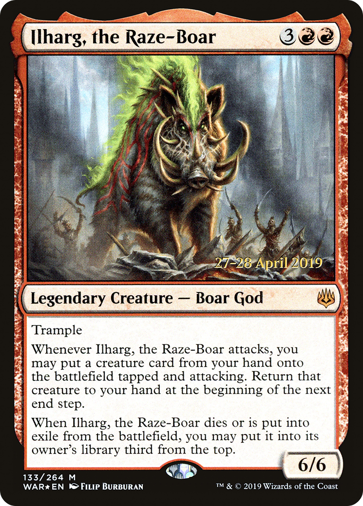 Ilharg, the Raze-Boar (PRE-133) [War of the Spark Promos] Foil MTG Single Wizards of the Coast