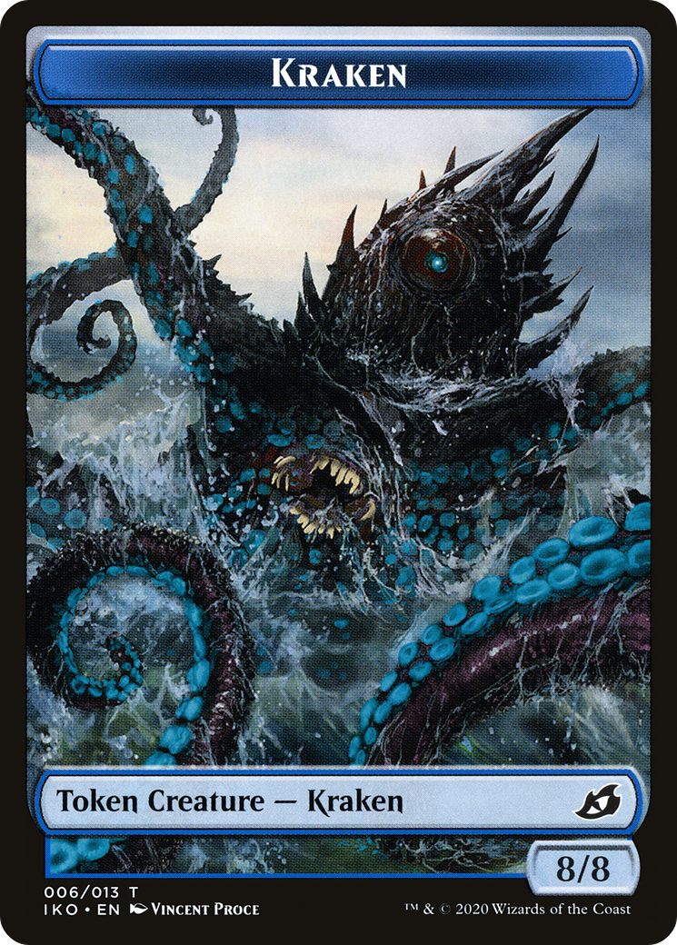 Kraken Token (IKO-006) [Tokens] Ikoria: Lair of Behemoths Tokens MTG Single Wizards of the Coast