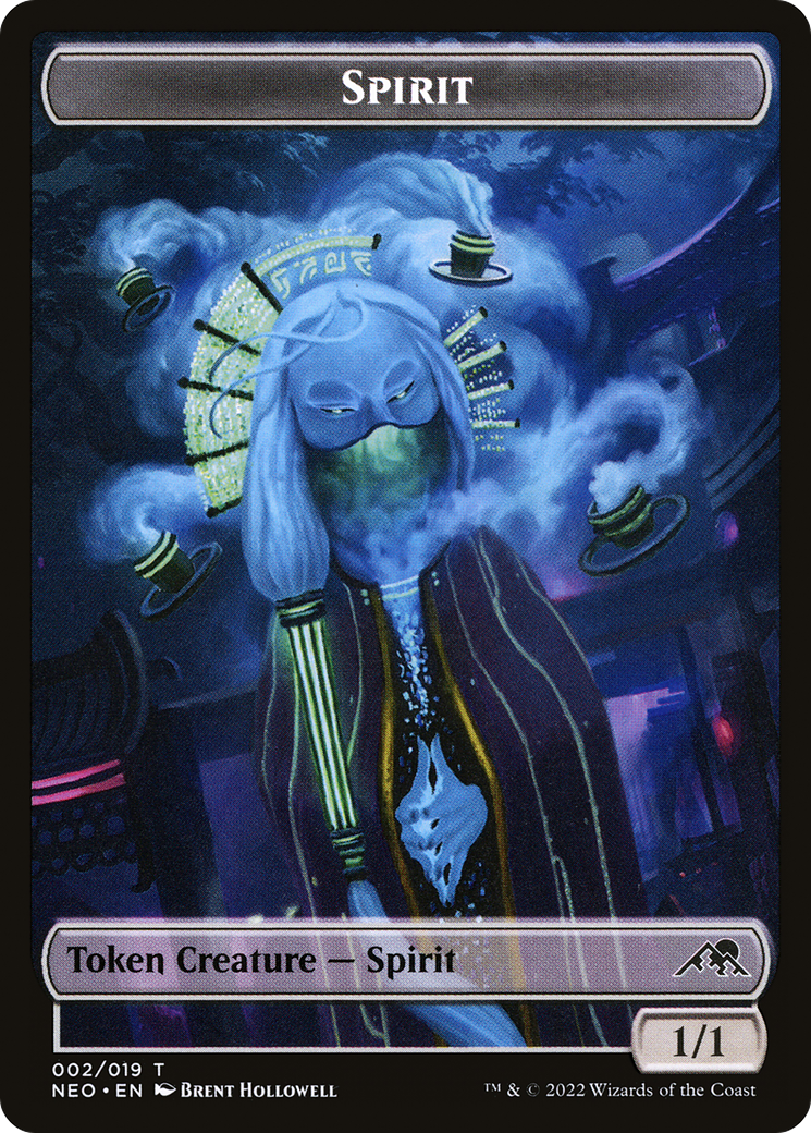 Spirit Token (002) (NEO-002) [Tokens] Kamigawa: Neon Dynasty Tokens MTG Single Wizards of the Coast