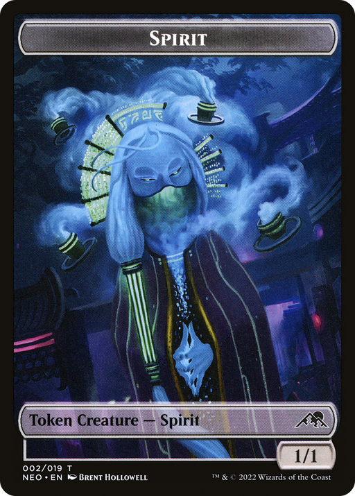Spirit Token (002) (NEO-002) [Tokens] Kamigawa: Neon Dynasty Tokens MTG Single Wizards of the Coast