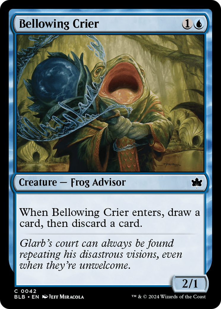 Bellowing Crier (BLB-042) [Bloomburrow] Foil MTG Single Wizards of the Coast