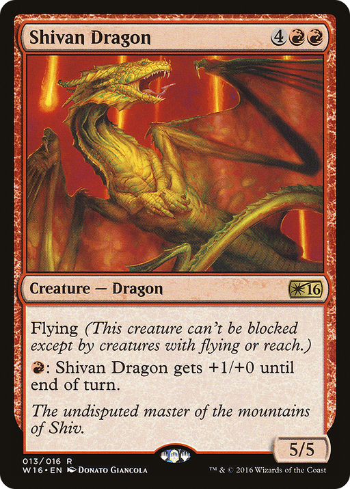 Shivan Dragon (W16-013) [Misc] Welcome Deck 2016 MTG Single Wizards of the Coast
