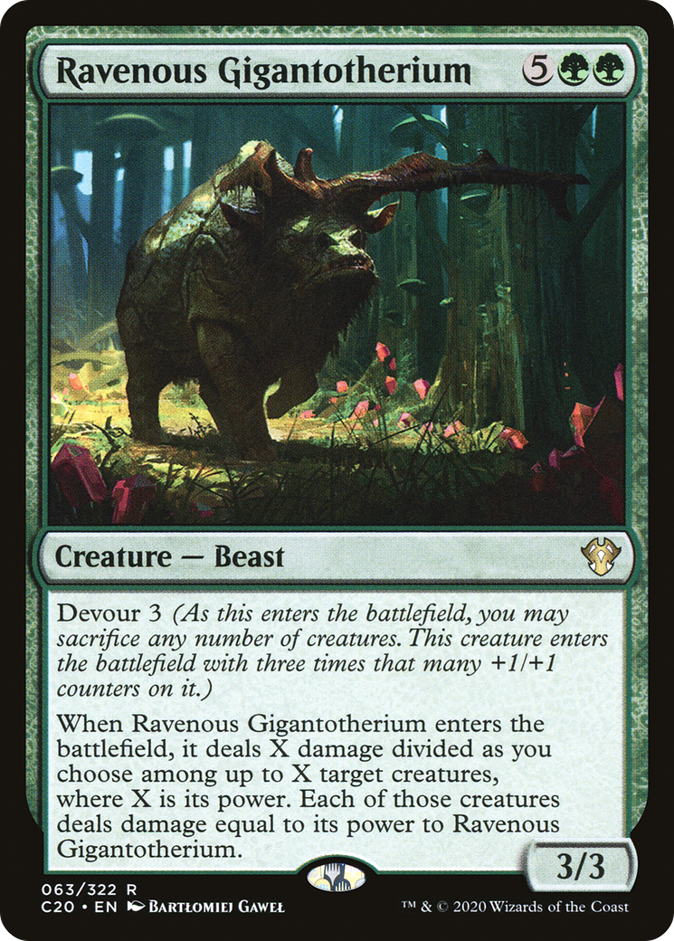 Ravenous Gigantotherium (C20-063) [Commander 2020] MTG Single Wizards of the Coast