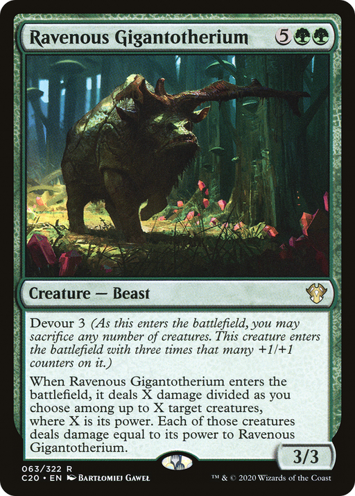 Ravenous Gigantotherium (C20-063) [Commander 2020] MTG Single Wizards of the Coast