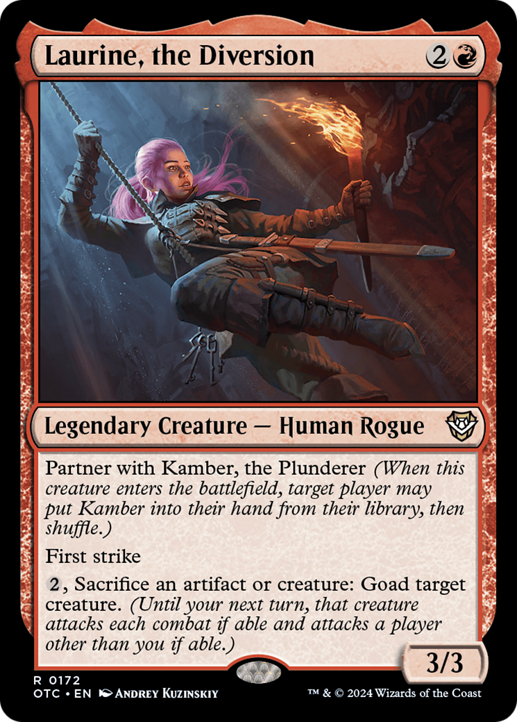 Laurine, the Diversion (OTC-172) [Outlaws of Thunder Junction Commander] MTG Single Wizards of the Coast