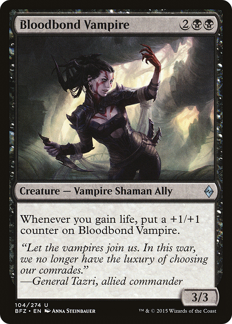 Bloodbond Vampire (BFZ-104) [Battle for Zendikar] MTG Single Wizards of the Coast