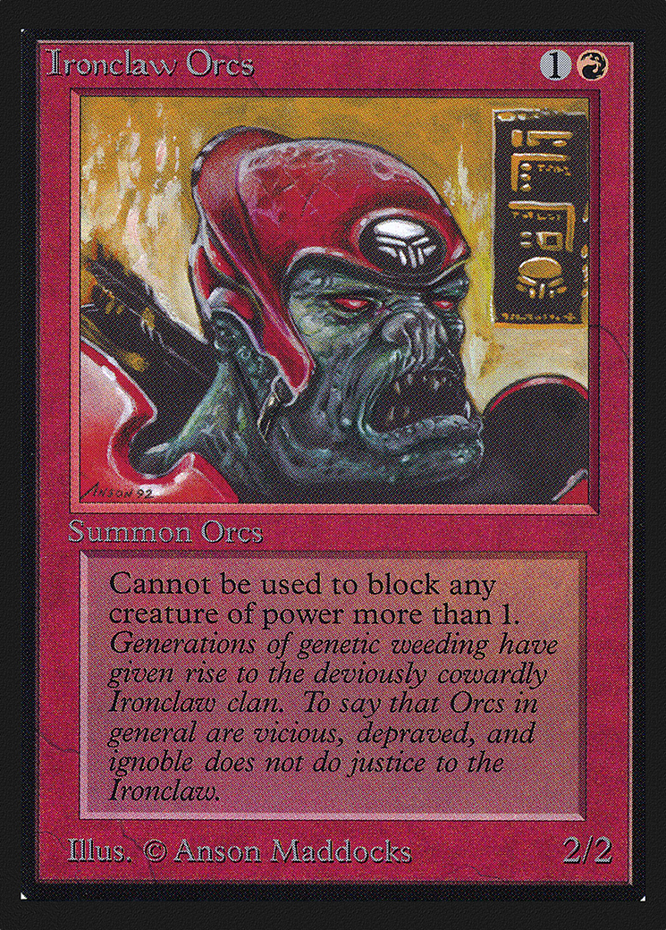 Ironclaw Orcs (IED-160) [Intl. Collectors' Edition] MTG Single Wizards of the Coast