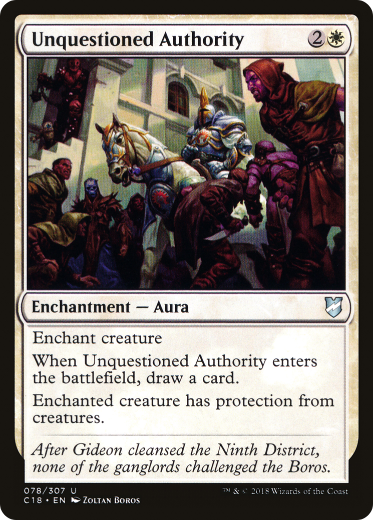 Unquestioned Authority (C18-078) [Commander 2018] MTG Single Wizards of the Coast