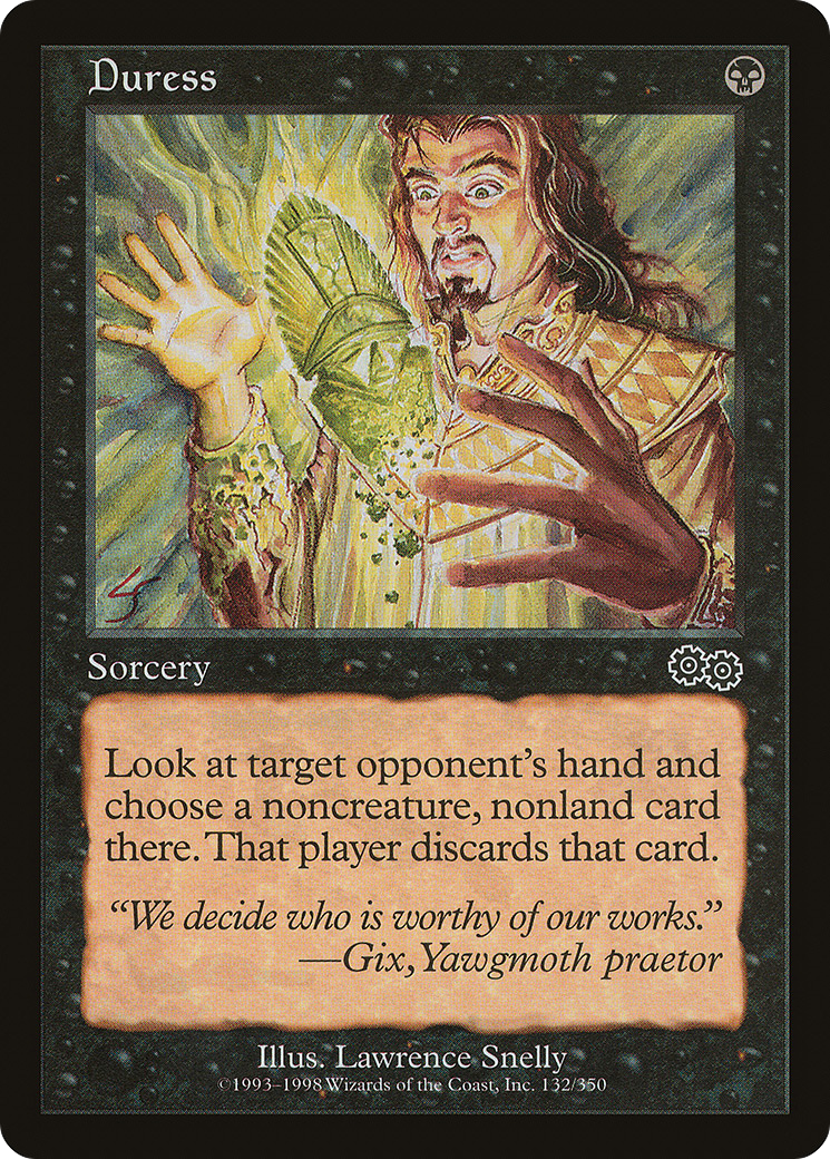Duress (USG-132) [Urza's Saga] MTG Single Wizards of the Coast