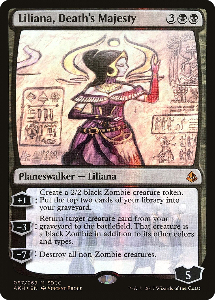 Liliana, Death's Majesty (SDCC 2017 Exclusive) (MEDIA-097) [Misc] San Diego Comic-Con 2017 Foil MTG Single Wizards of the Coast