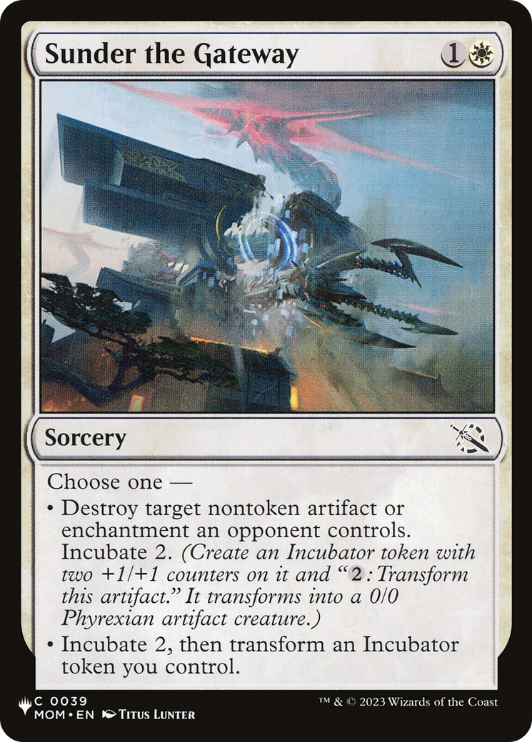 Sunder the Gateway (LIST-MOM-39) [Mystery Booster] The List MTG Single Wizards of the Coast