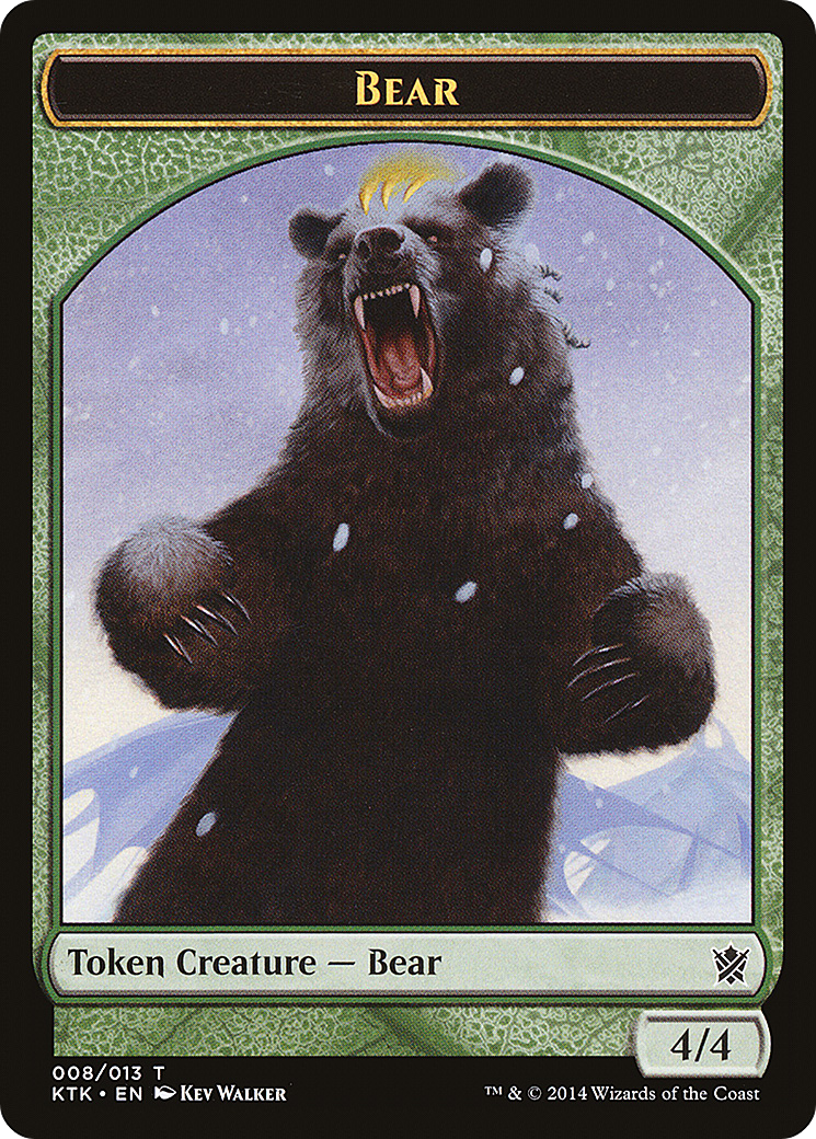 Bear Token (KTK-008) [Tokens] Khans of Tarkir Tokens MTG Single Wizards of the Coast