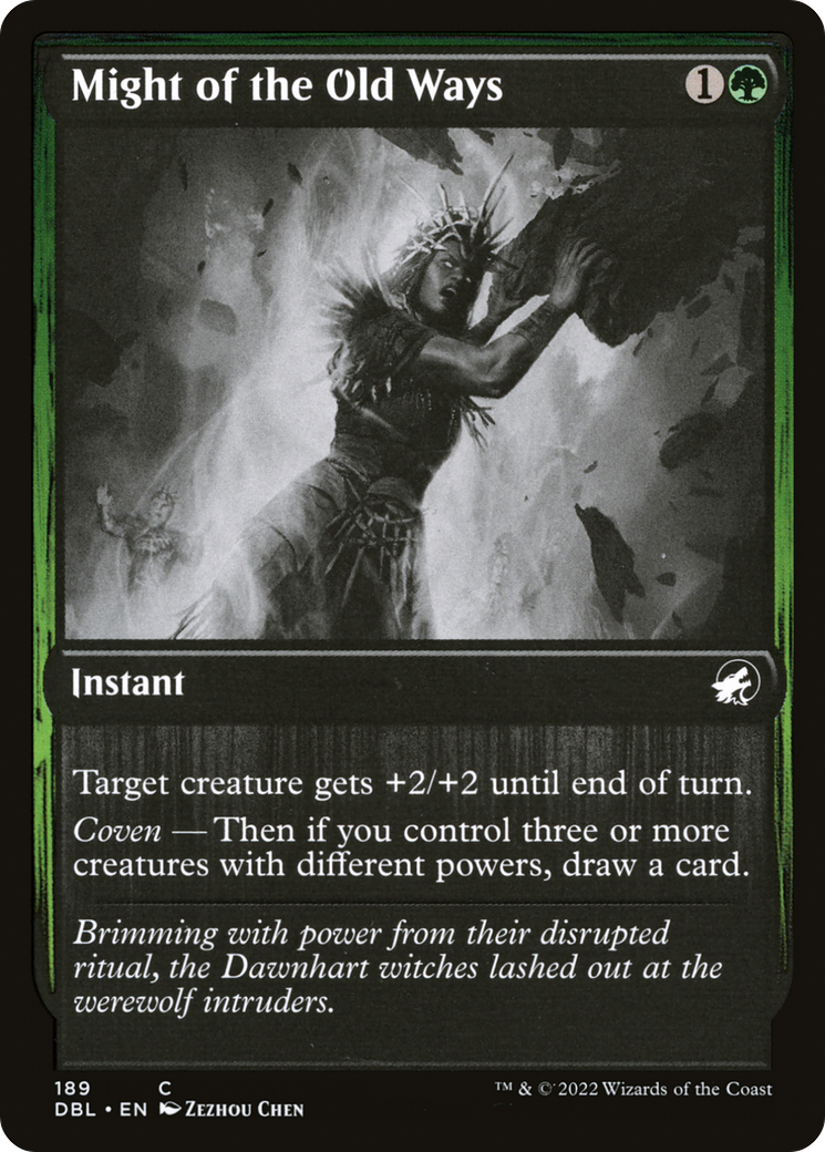 Might of the Old Ways (DBL-189) [Innistrad: Double Feature] Foil MTG Single Wizards of the Coast