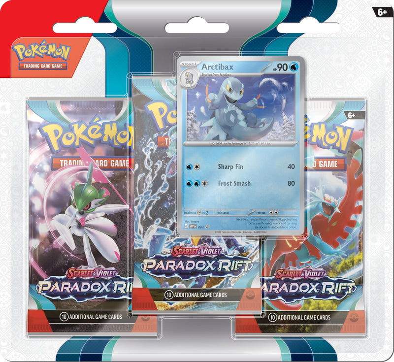 Pokémon Scarlet and Violet: Paradox Rift - 3-Pack Blister (Arctibax) Pokemon Sealed Pokémon   