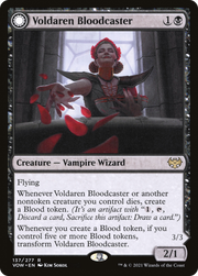 Voldaren Bloodcaster // Bloodbat Summoner (VOW-137) [Innistrad: Crimson Vow] Foil MTG Single Wizards of the Coast