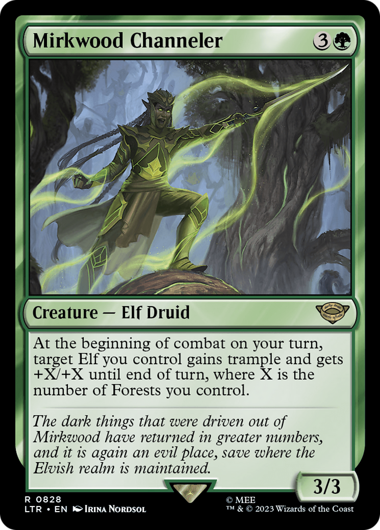 Mirkwood Channeler (LTR-828) [The Lord of the Rings: Tales of Middle-earth] MTG Single Wizards of the Coast