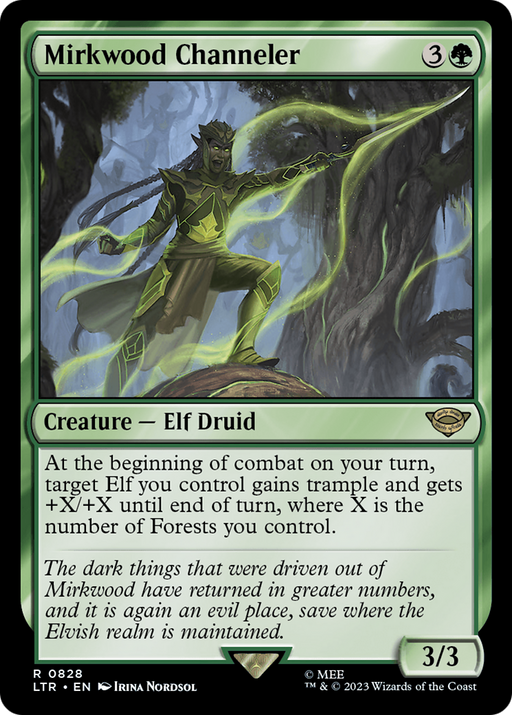 Mirkwood Channeler (LTR-828) [The Lord of the Rings: Tales of Middle-earth] MTG Single Wizards of the Coast