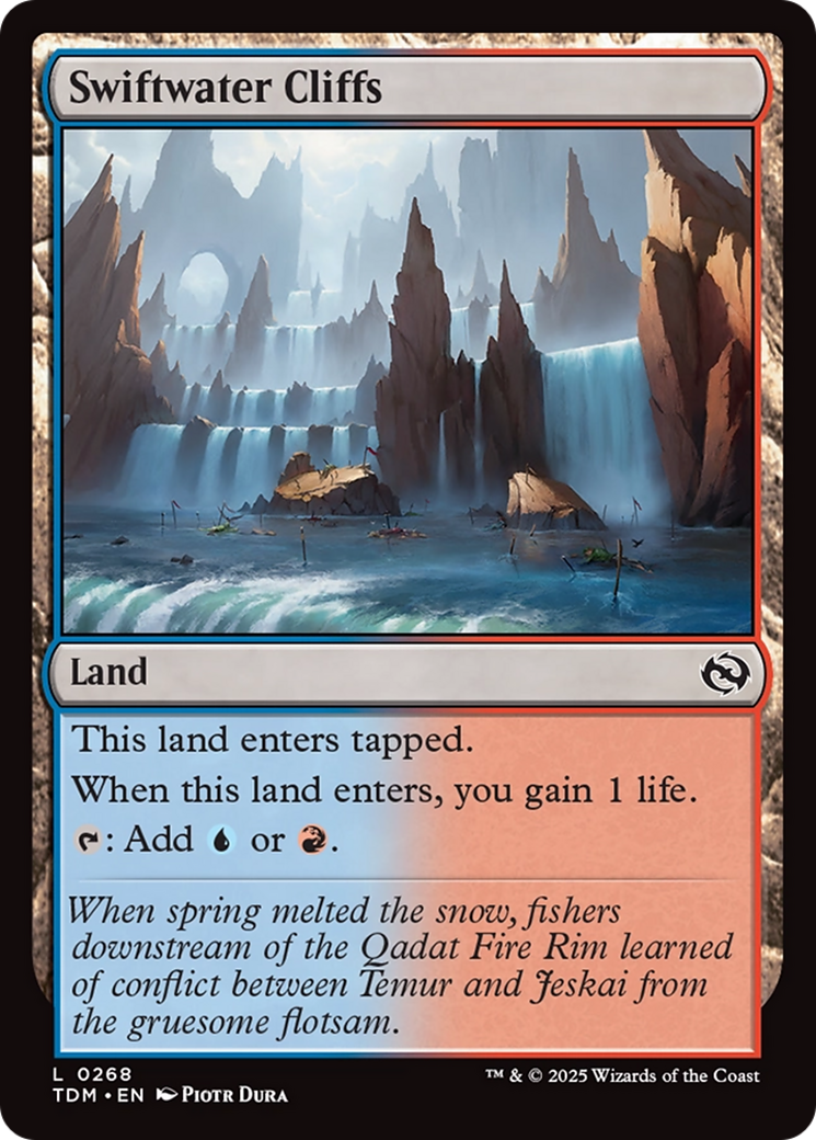Swiftwater Cliffs (TDM-268) [Tarkir: Dragonstorm] Foil MTG Single Wizards of the Coast